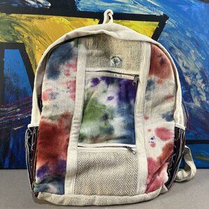 Large Himalayan Hemp Backpack with Laptop sleeve(Tie-Dye)